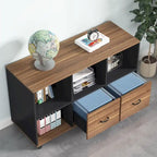 2 Drawers Lateral File Cabinets 43 inches Mobile Filing Cabinet Printer Stand Office Cabinet