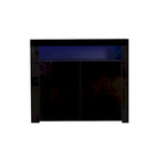 Contemporary 2-Door Storage Cabinet with LED Lights