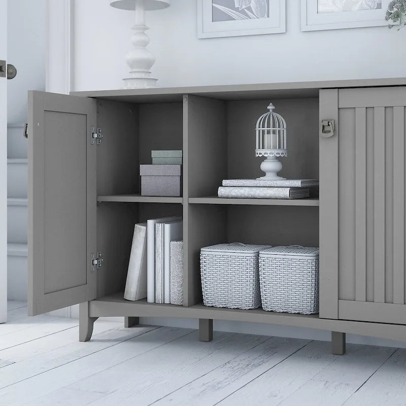 Bush Salinas Accent Storage Cabinet with Doors in Cape Cod Gray - 46.22L x 12.76W x 29.96H