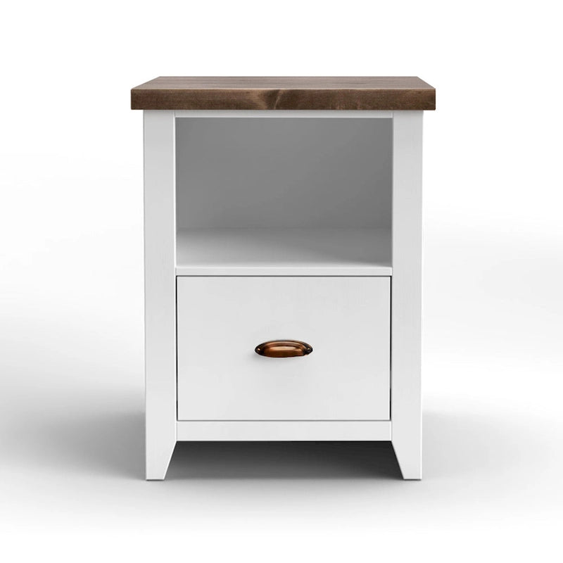 Bridgevine Home Modern Farmhouse 22 inch 1-drawer file, No Assembly Required, Two-Tone Finish