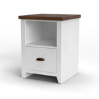 Bridgevine Home Modern Farmhouse 22 inch 1-drawer file, No Assembly Required, Two-Tone Finish