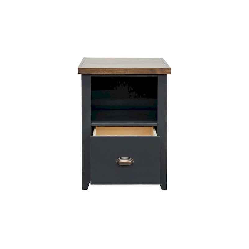 Bridgevine Home Modern Farmhouse 22 inch 1-drawer file, No Assembly Required, Two-Tone Finish