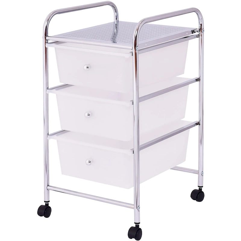 3 Drawers Cart Storage Bin Organizer Rolling Storage Cart