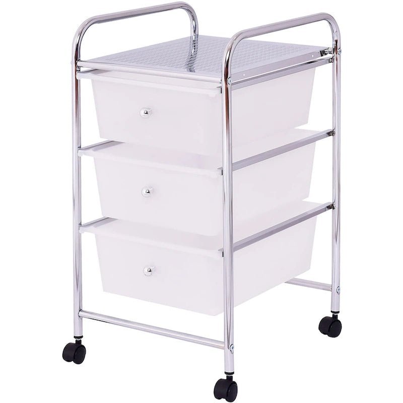 3 Drawers Cart Storage Bin Organizer Rolling Storage Cart