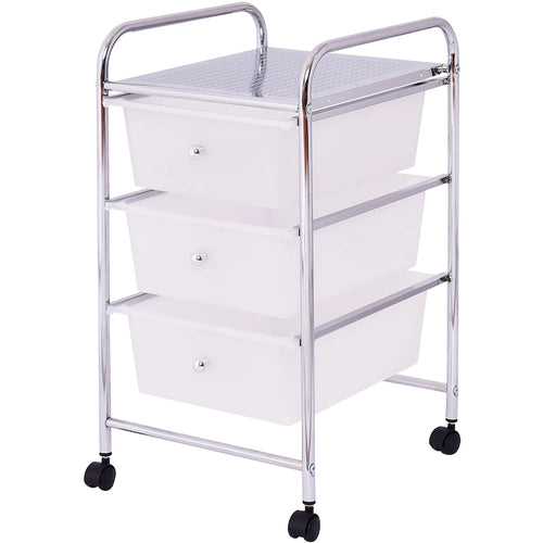 3 Drawers Cart Storage Bin Organizer Rolling Storage Cart