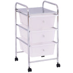 3 Drawers Cart Storage Bin Organizer Rolling Storage Cart