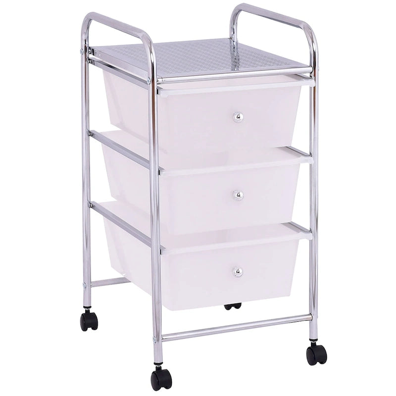 3 Drawers Cart Storage Bin Organizer Rolling Storage Cart