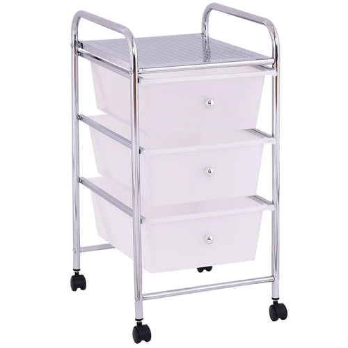 3 Drawers Cart Storage Bin Organizer Rolling Storage Cart