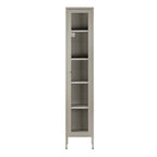 Avis 71-inch Grey Metal Cabinet with Clear Door