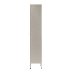 Avis 71-inch Grey Metal Cabinet with Clear Door