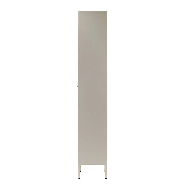 Avis 71-inch Grey Metal Cabinet with Clear Door