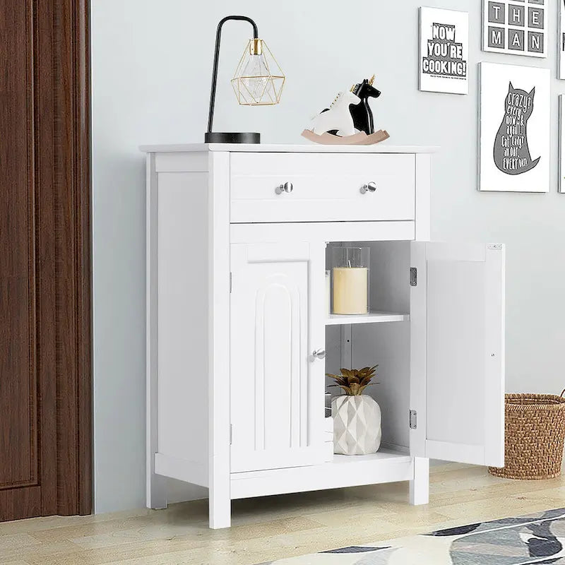 Bathroom Cabinet Free Standing Storage Cabinet with Adjustable Shelf
