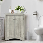 Free-Standing Corner Cabinet with 2 Doors and Adjustable Shelves - 31.5H