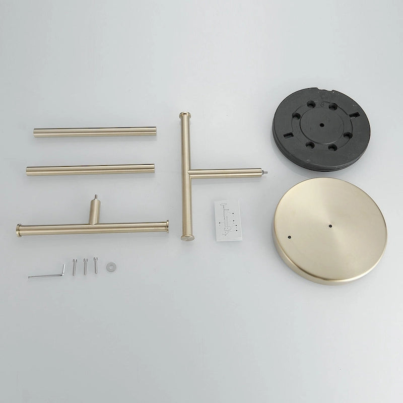 Freestanding Tower Bar With Double T-Shape Towel Bar Rack Stand For Bathroom Kitchen Countertop