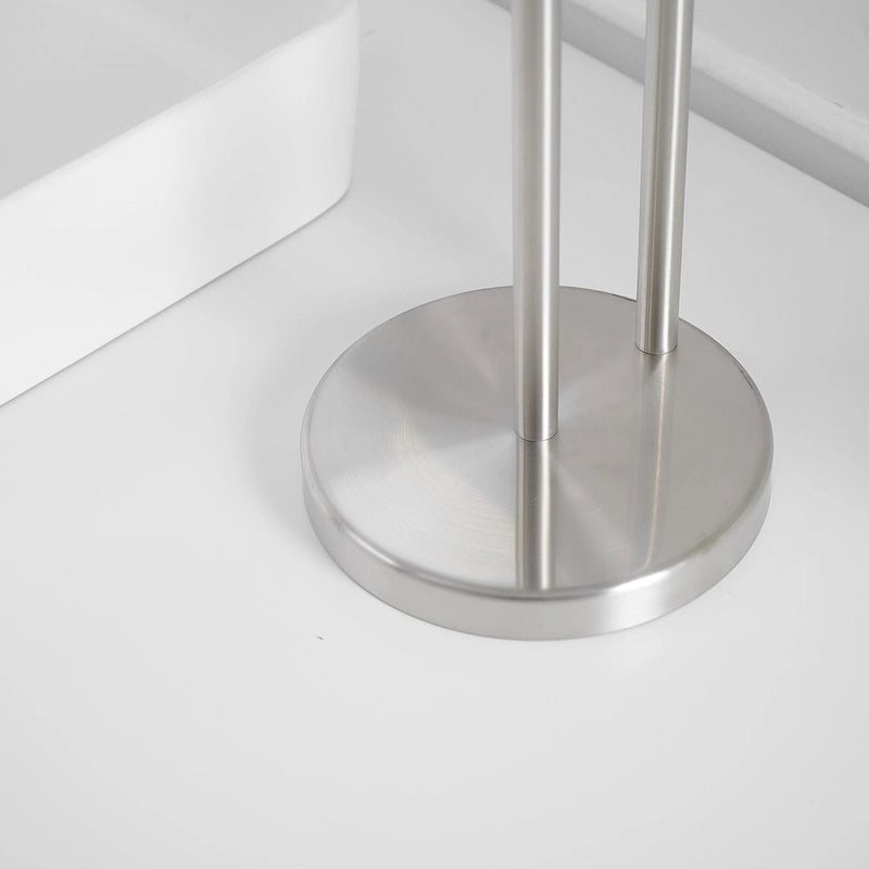 Freestanding Tower Bar With Double T-Shape Towel Bar Rack Stand For Bathroom Kitchen Countertop