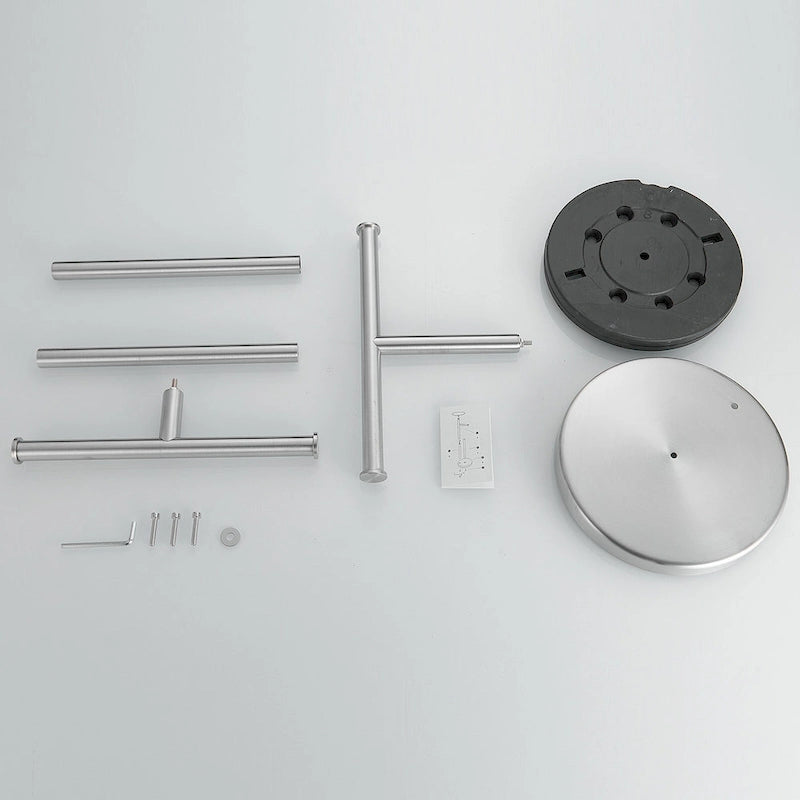 Freestanding Tower Bar With Double T-Shape Towel Bar Rack Stand For Bathroom Kitchen Countertop