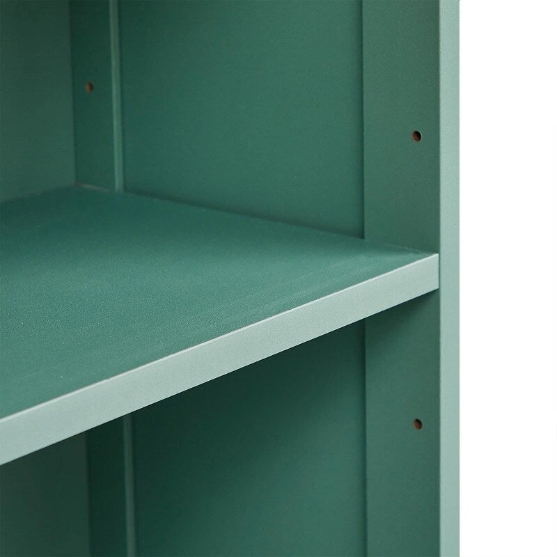 67 Tall Bathroom Cabinet, Freestanding Storage Cabinet with Drawer, MDF Board, Adjustable Shelf, Green