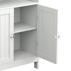 Bathroom standing storage with double shutter doors cabinet