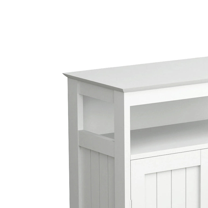 Bathroom standing storage with double shutter doors cabinet