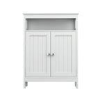 Bathroom standing storage with double shutter doors cabinet