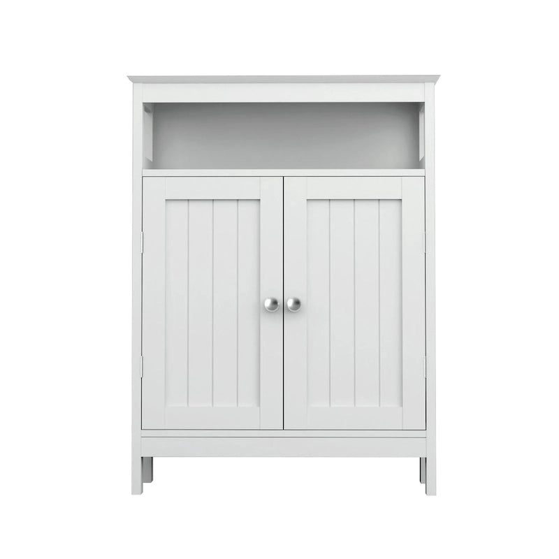 Bathroom standing storage with double shutter doors cabinet
