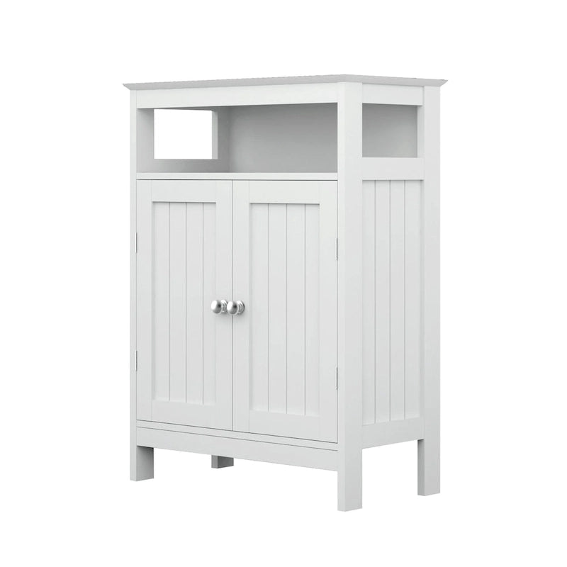 Bathroom standing storage with double shutter doors cabinet