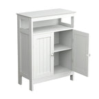 Bathroom standing storage with double shutter doors cabinet