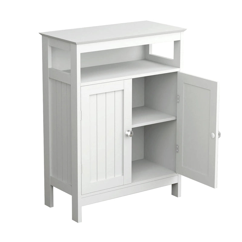 Bathroom standing storage with double shutter doors cabinet