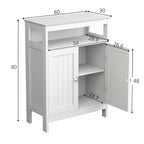 Bathroom standing storage with double shutter doors cabinet