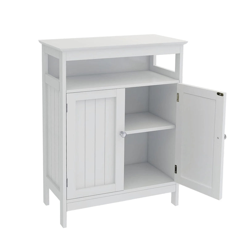 Bathroom standing storage with double shutter doors cabinet