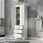 24 x 15.7 x 70 Freestanding Bathroom Cabinet with 3 Drawers