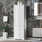 24 x 15.7 x 70 Freestanding Bathroom Cabinet with 3 Drawers