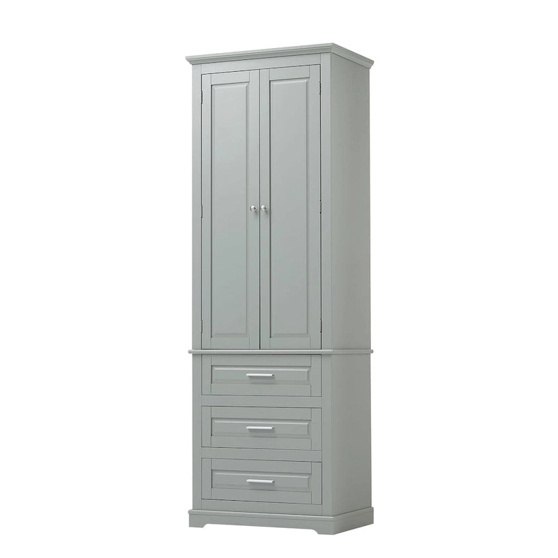 24 x 15.7 x 70 Freestanding Bathroom Cabinet with 3 Drawers