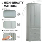 24 x 15.7 x 70 Freestanding Bathroom Cabinet with 3 Drawers