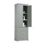 24 x 15.7 x 70 Freestanding Bathroom Cabinet with 3 Drawers