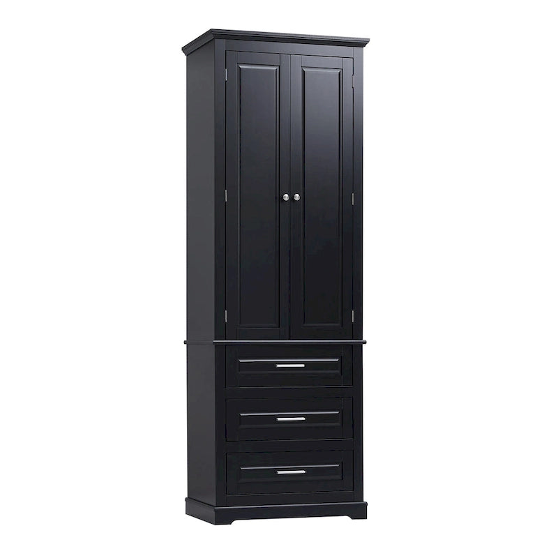 24 x 15.7 x 70 Freestanding Bathroom Cabinet with 3 Drawers