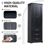24 x 15.7 x 70 Freestanding Bathroom Cabinet with 3 Drawers