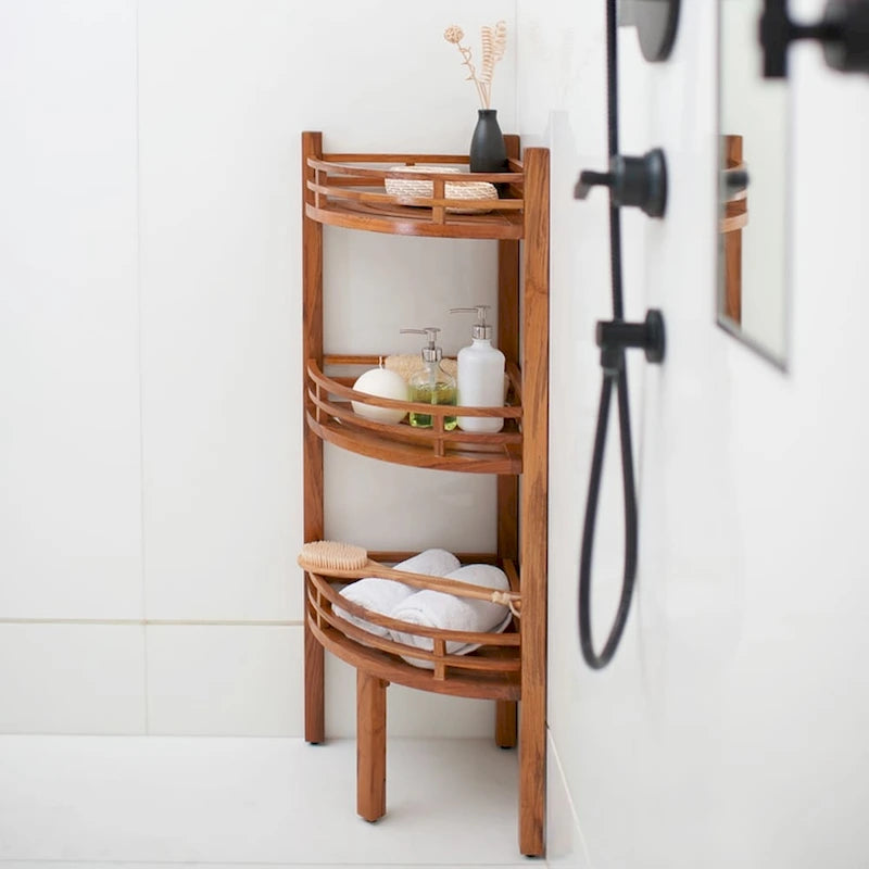 Cambridge Casual Estate Spa Teak Corner Shelf