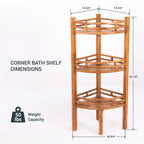 Cambridge Casual Estate Spa Teak Corner Shelf