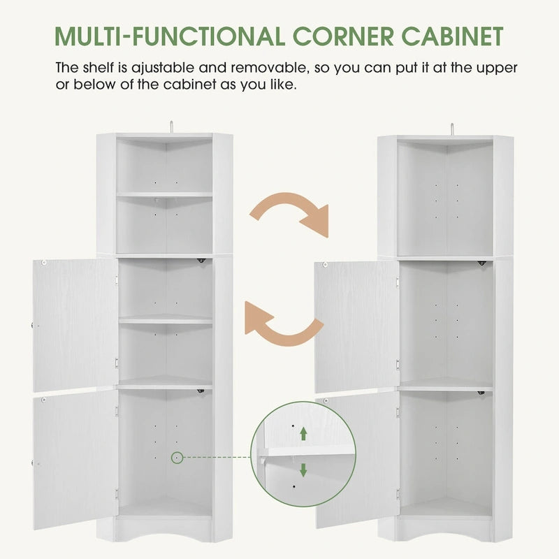 Tall Bathroom Corner Cabinet