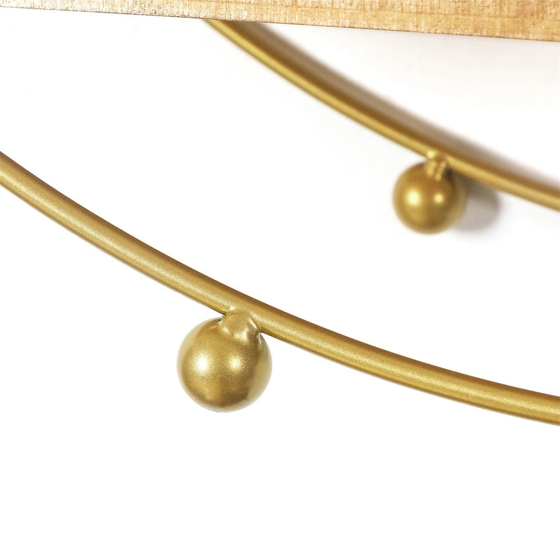 Adeco Multipurpose 3 Tier Round Floating Wall Shelves - 19.6D x 19.6W x 5.3H