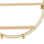 Adeco Multipurpose 3 Tier Round Floating Wall Shelves - 19.6D x 19.6W x 5.3H