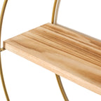 Adeco Multipurpose 3 Tier Round Floating Wall Shelves - 19.6D x 19.6W x 5.3H