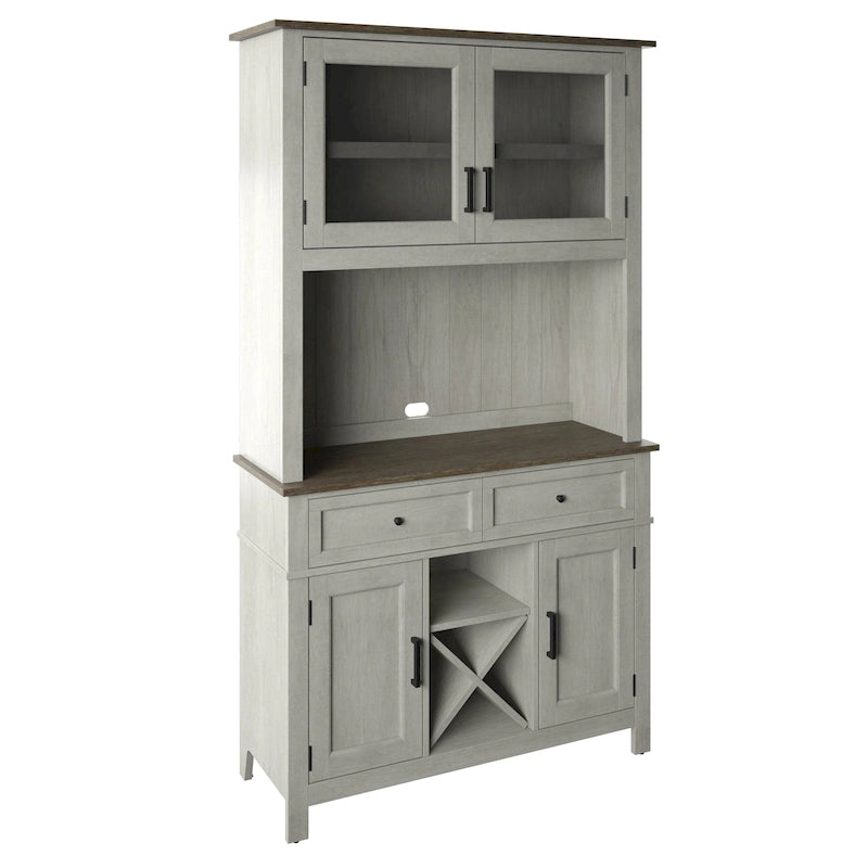 Twin Star Home Kitchen Dining Hutch with Wine Storage