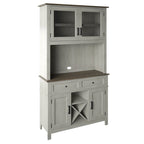 Twin Star Home Kitchen Dining Hutch with Wine Storage