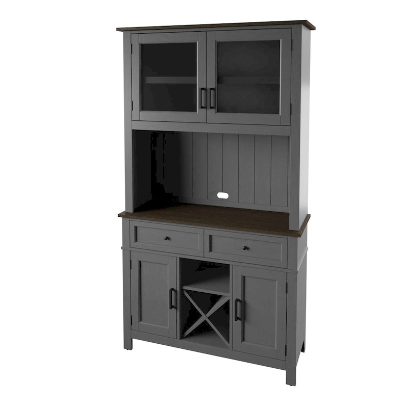 Twin Star Home Kitchen Dining Hutch with Wine Storage