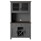 Twin Star Home Kitchen Dining Hutch with Wine Storage