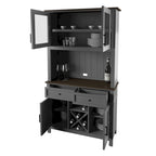 Twin Star Home Kitchen Dining Hutch with Wine Storage