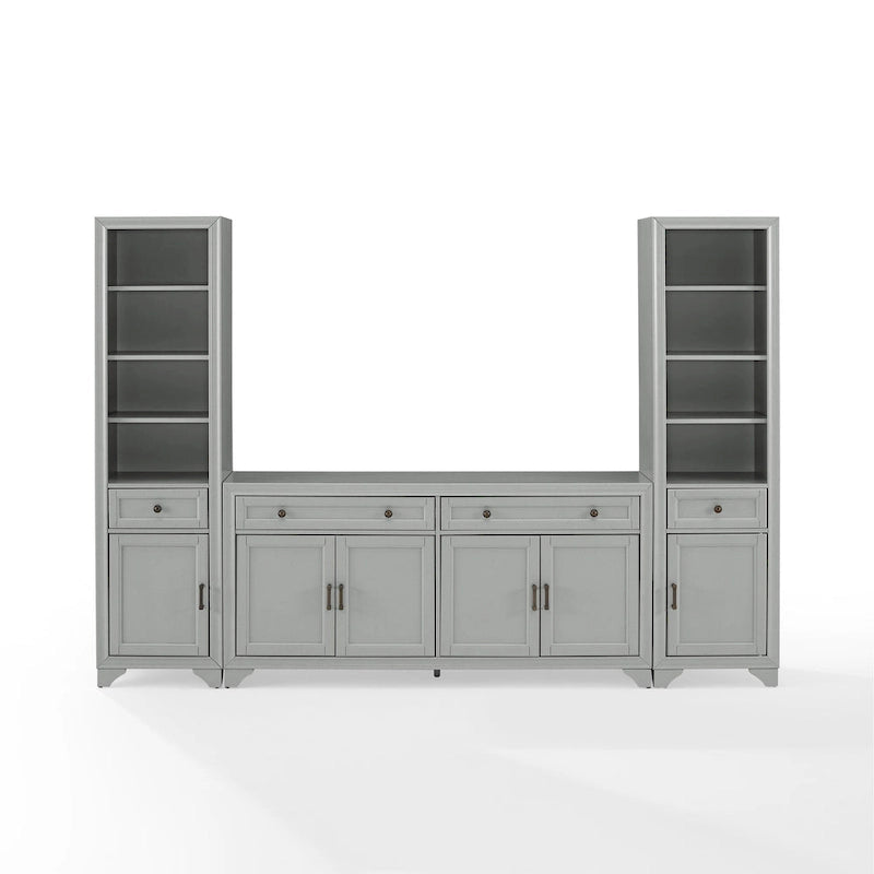 Crosley Tara 3Pc Sideboard And Bookcase Set - 15x97x67.63