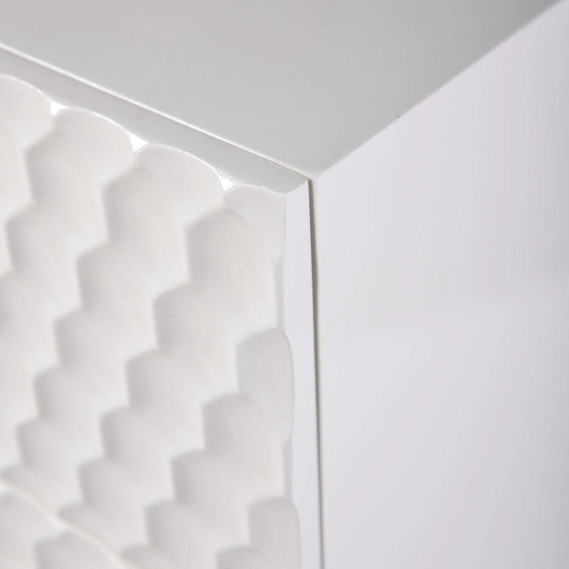 Lexi - Six Drawer Accent Dresser with Gold Handles - Cream and Gold Finish